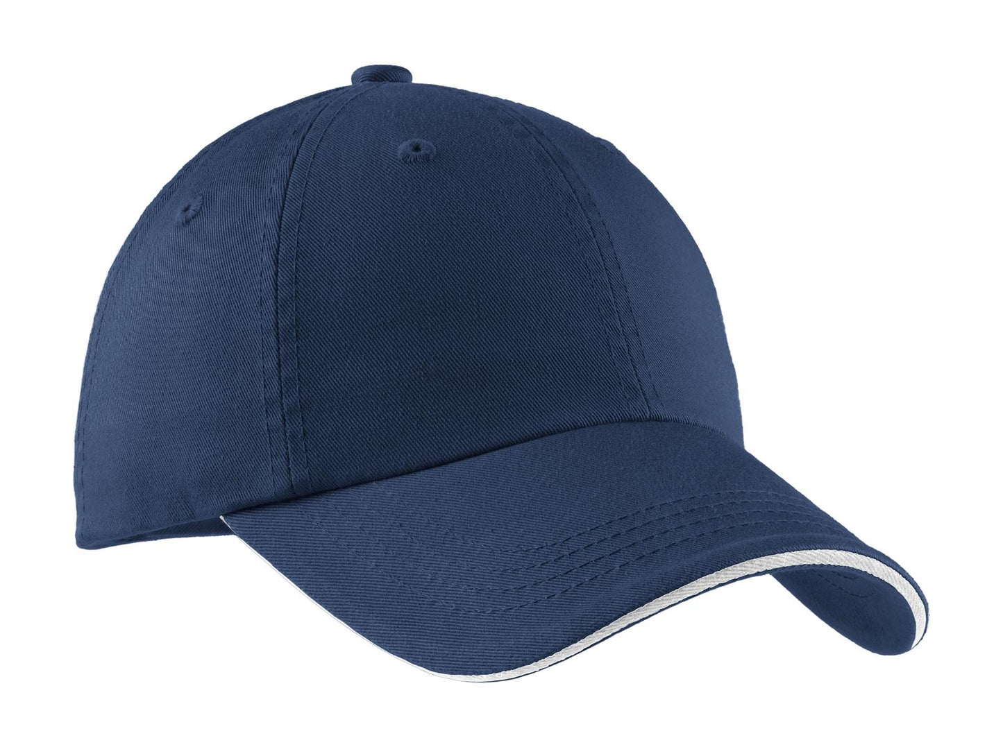 Port Authority ®  Sandwich Bill Cap with Striped Closure.  C830