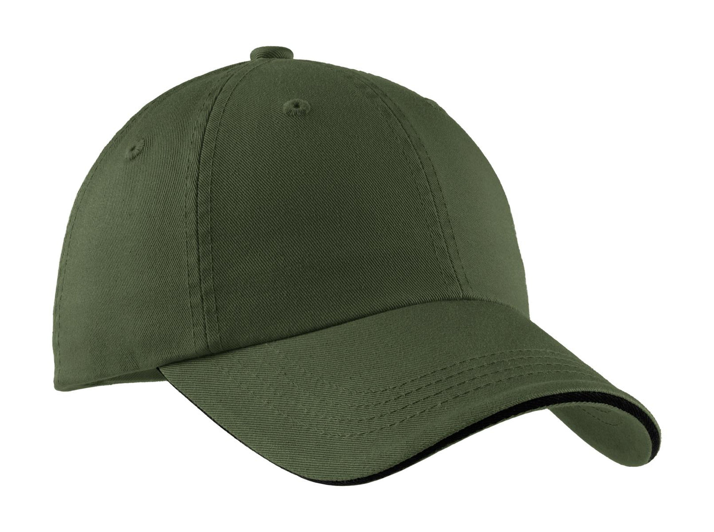 Port Authority ®  Sandwich Bill Cap with Striped Closure.  C830