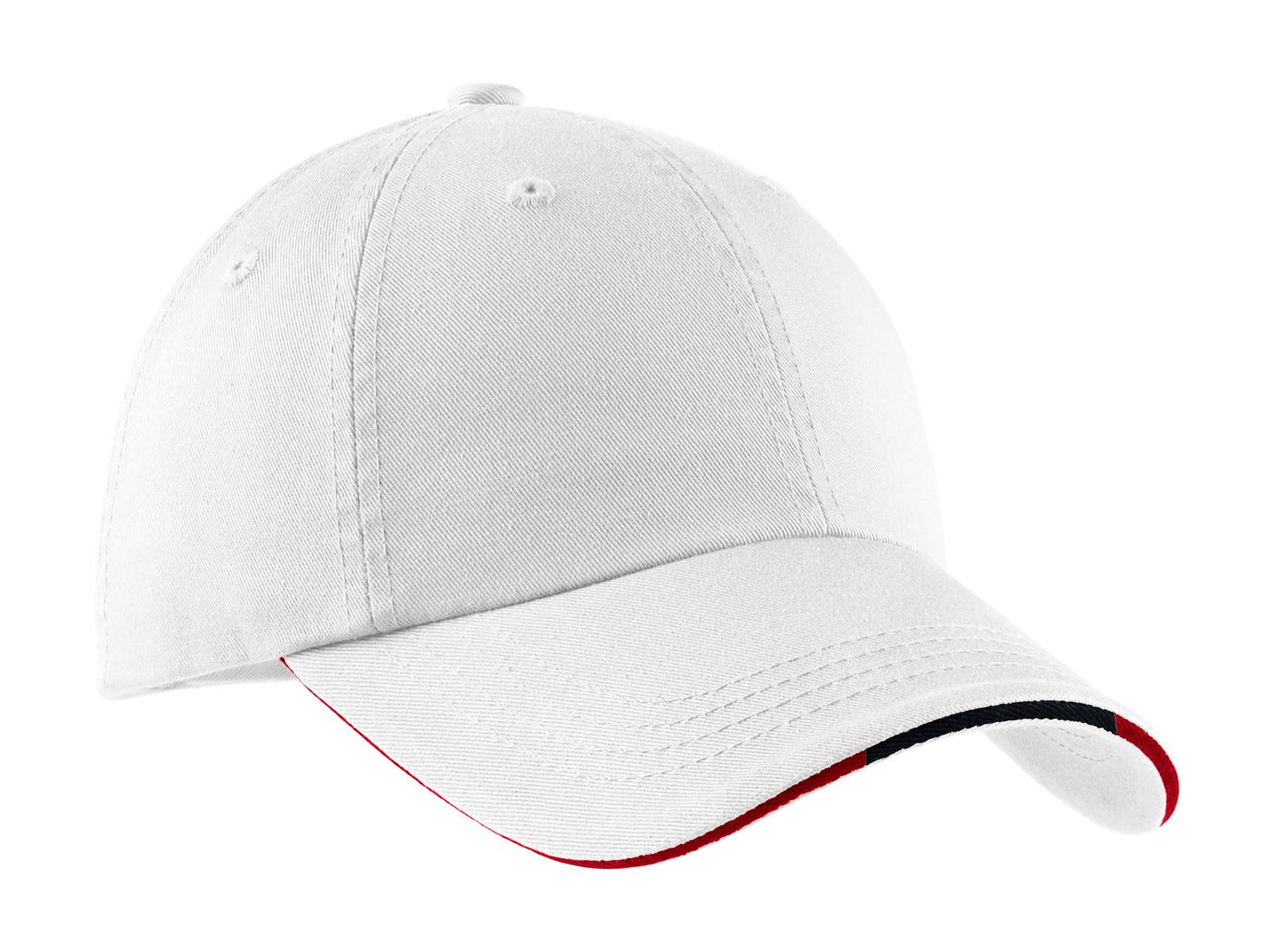 Port Authority ®  Sandwich Bill Cap with Striped Closure.  C830