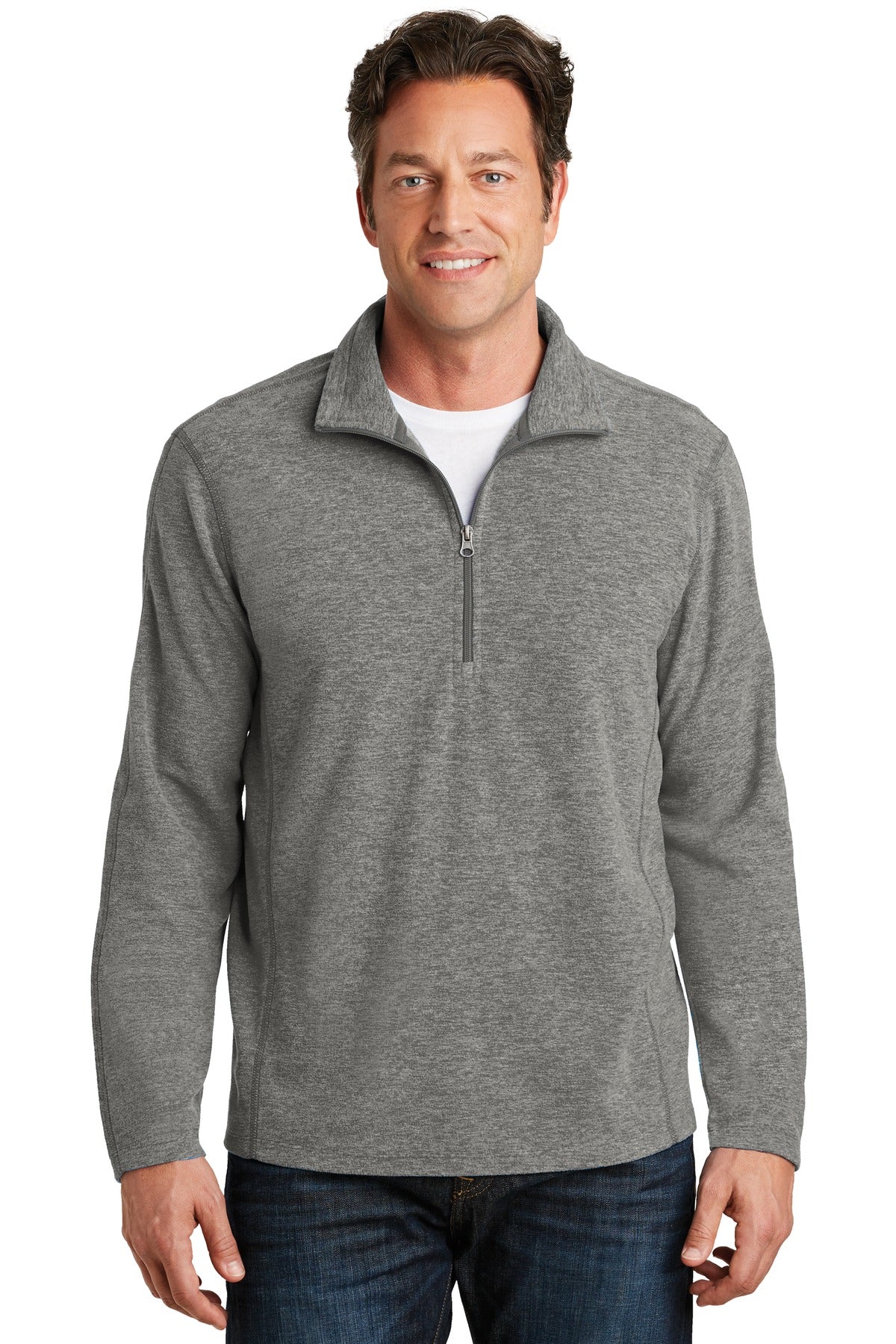 Port Authority ®  Heather Microfleece 1/2-Zip Pullover. F234