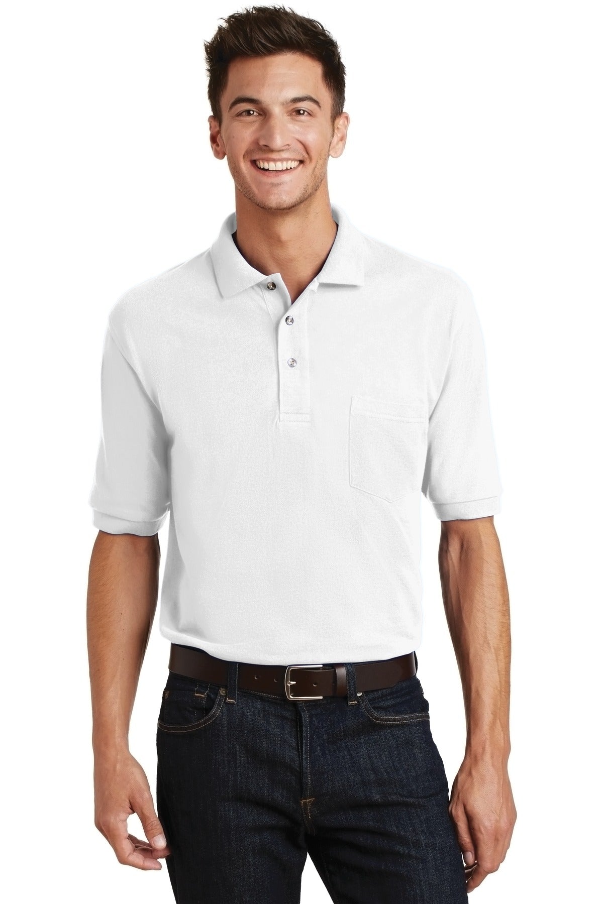 Port Authority ®  Heavyweight Cotton Pique Polo with Pocket.  K420P