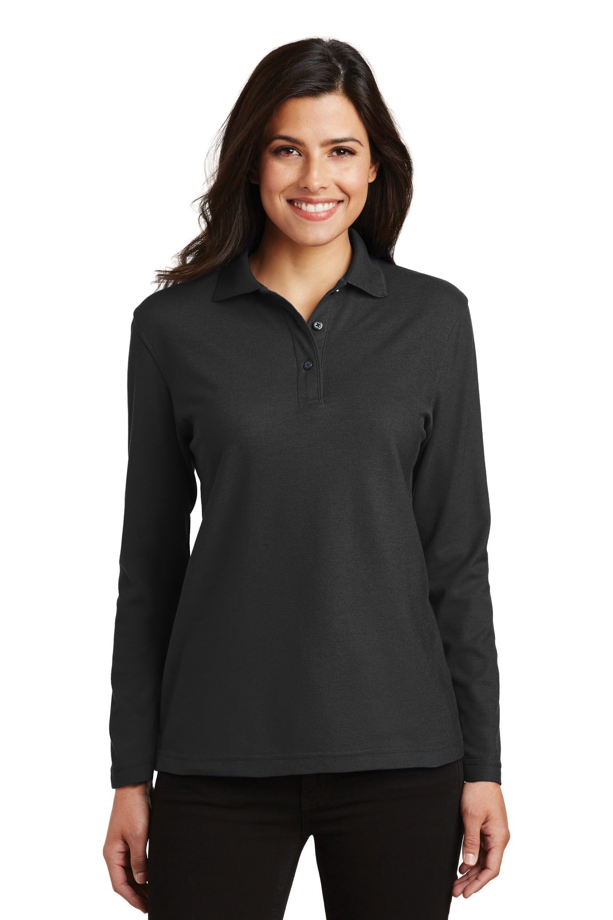 Port Authority ®  Women's Silk Touch™ Long Sleeve Polo.  L500LS