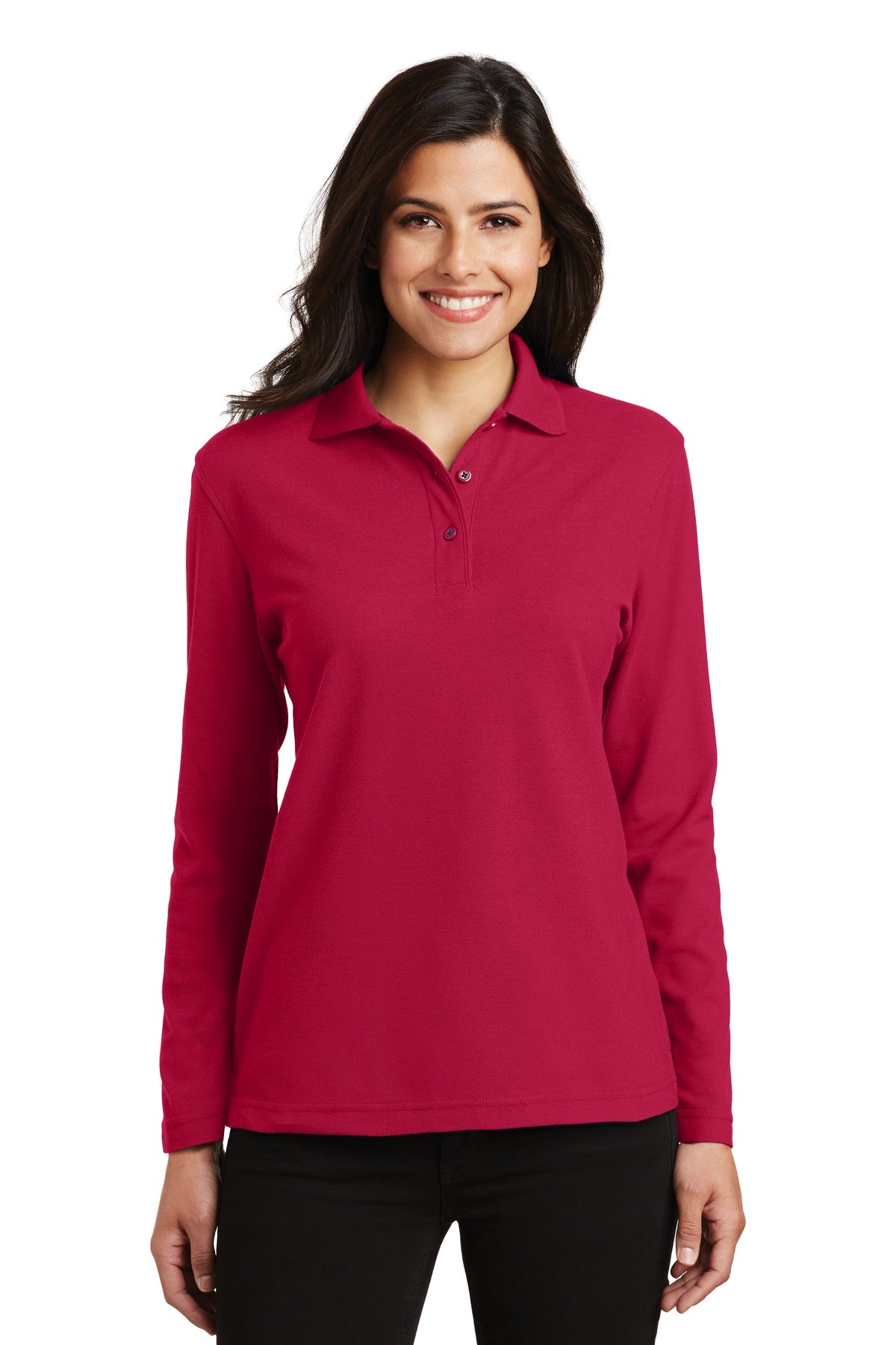 Port Authority ®  Women's Silk Touch™ Long Sleeve Polo.  L500LS