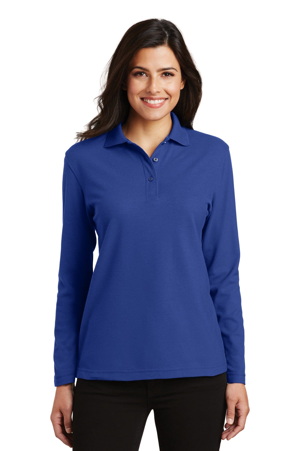 Port Authority ®  Women's Silk Touch™ Long Sleeve Polo.  L500LS