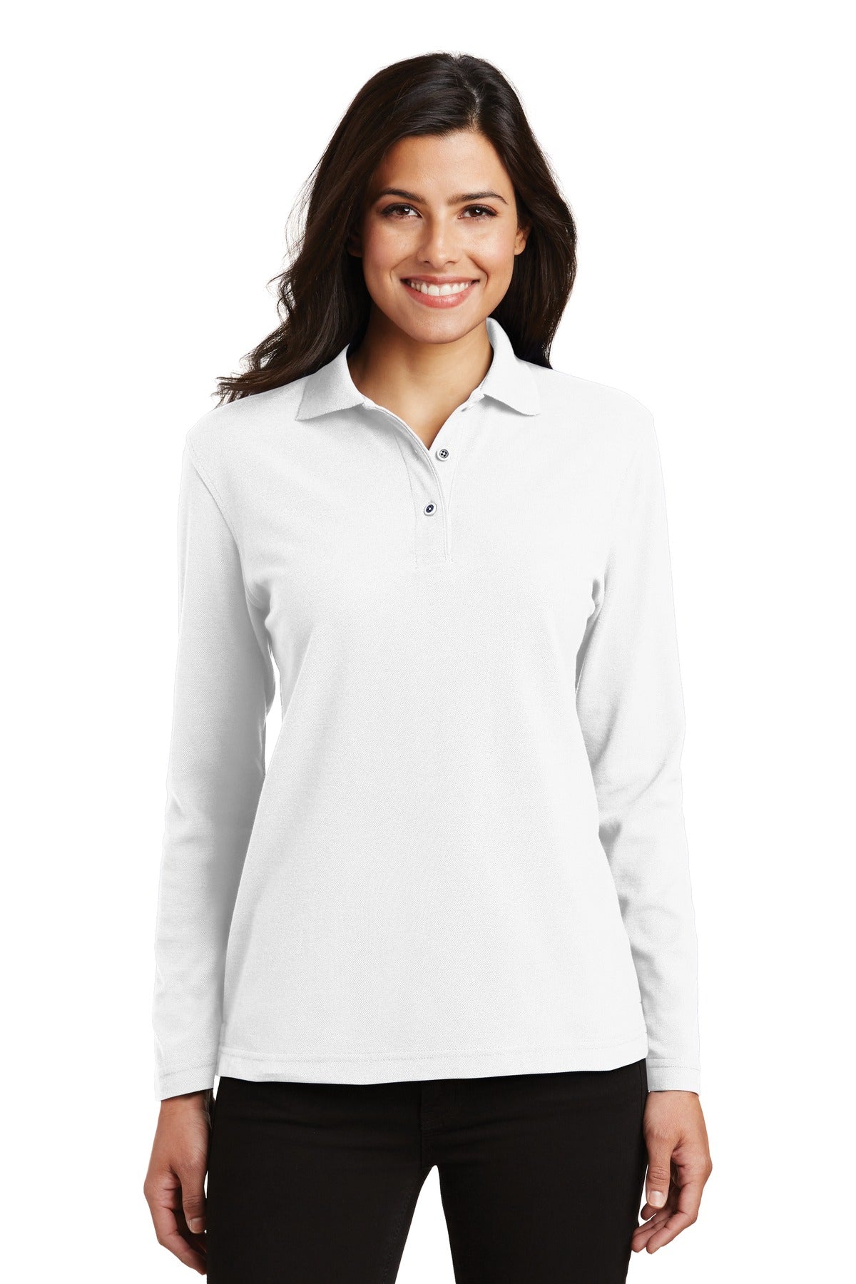 Port Authority ®  Women's Silk Touch™ Long Sleeve Polo.  L500LS