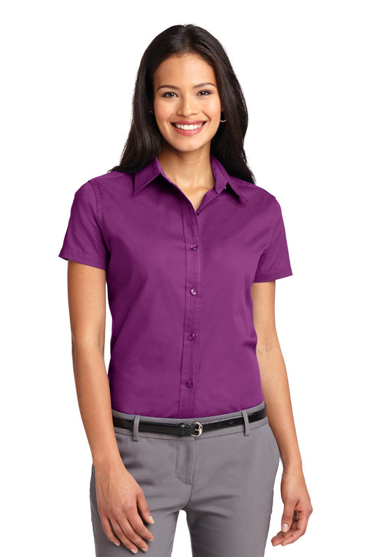 Port Authority® Ladies Short Sleeve Easy Care  Shirt.  L508 - Deep Berry