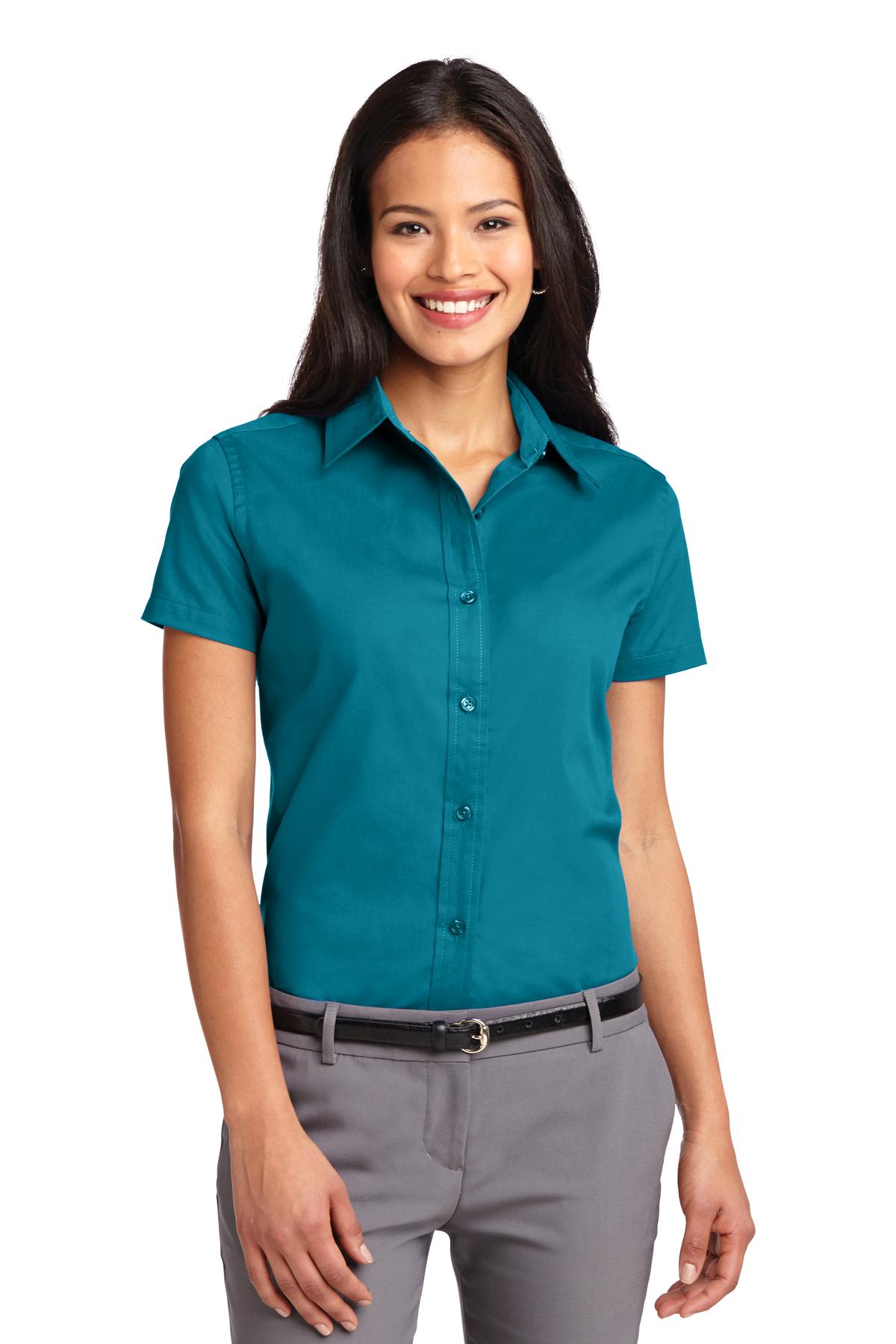 Port Authority ®  Women's Short Sleeve Easy Care  Shirt.  L508 - Teal Green