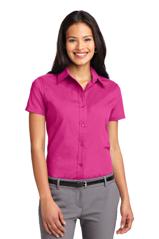 Port Authority® Ladies Short Sleeve Easy Care  Shirt.  L508 - Tropical Pink