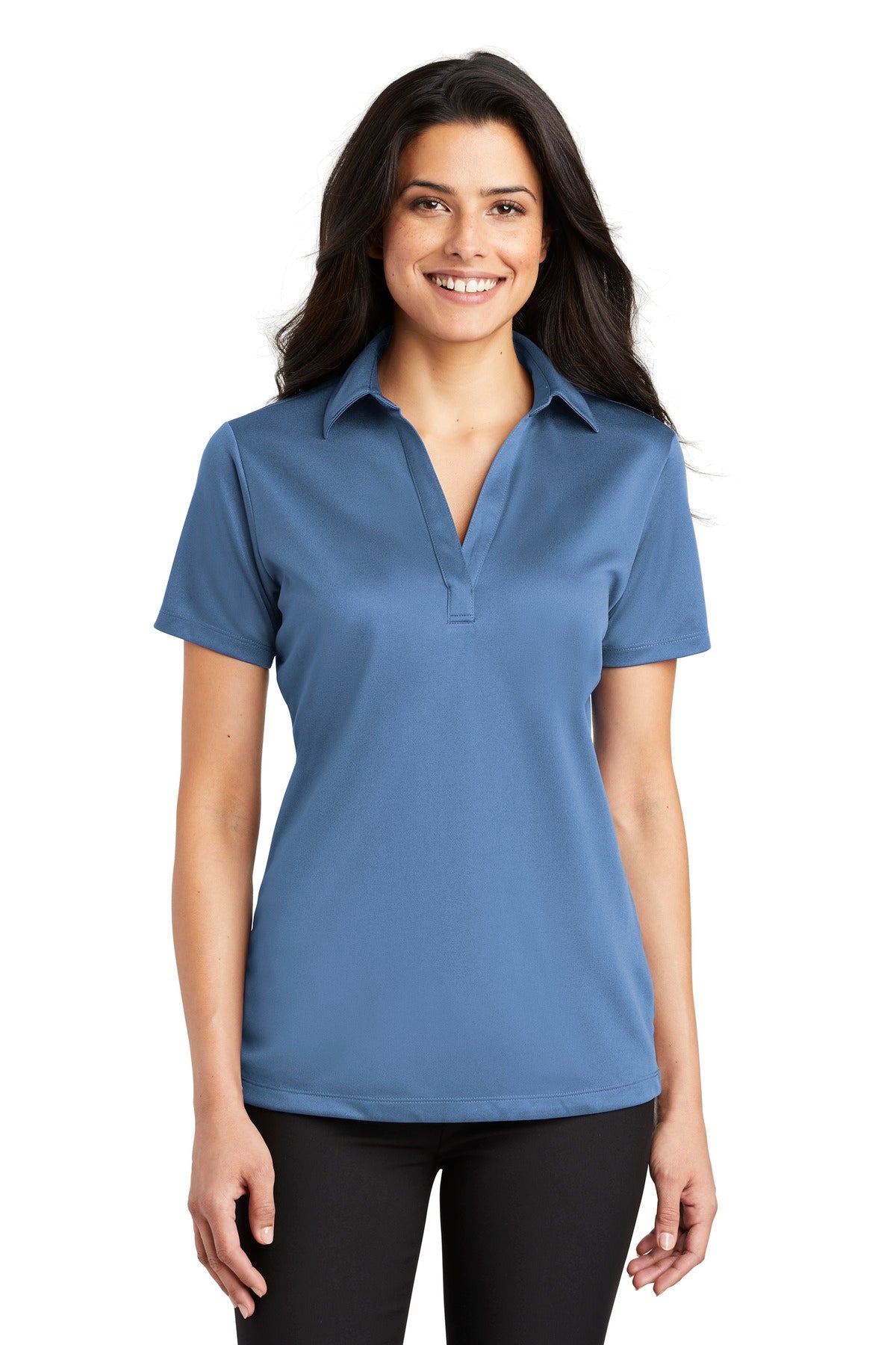 Port Authority ®  Women's Silk Touch™ Performance Polo. L540 - Carolina Blue