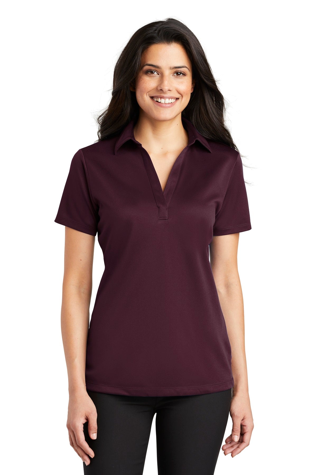 Port Authority ®  Women's Silk Touch™ Performance Polo. L540 - Maroon