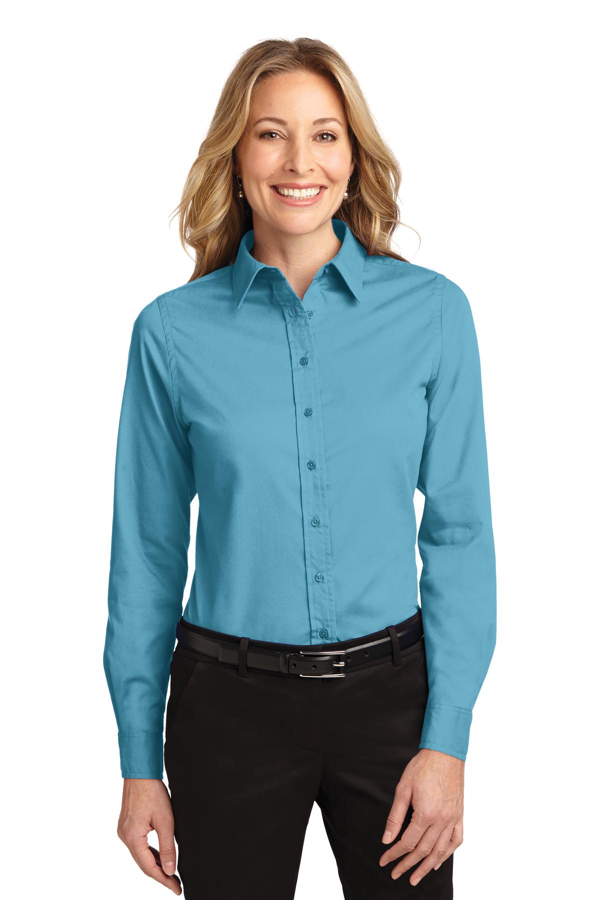 Port Authority ®  Women's Long Sleeve Easy Care Shirt.  L608 - Maui Blue