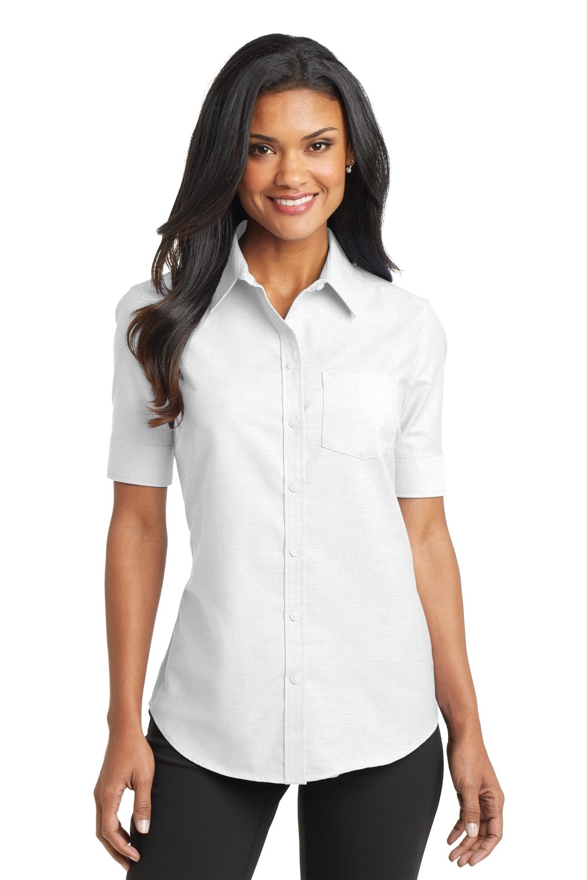 Port Authority ®  Women's Short Sleeve SuperPro ™  Oxford Shirt. L659