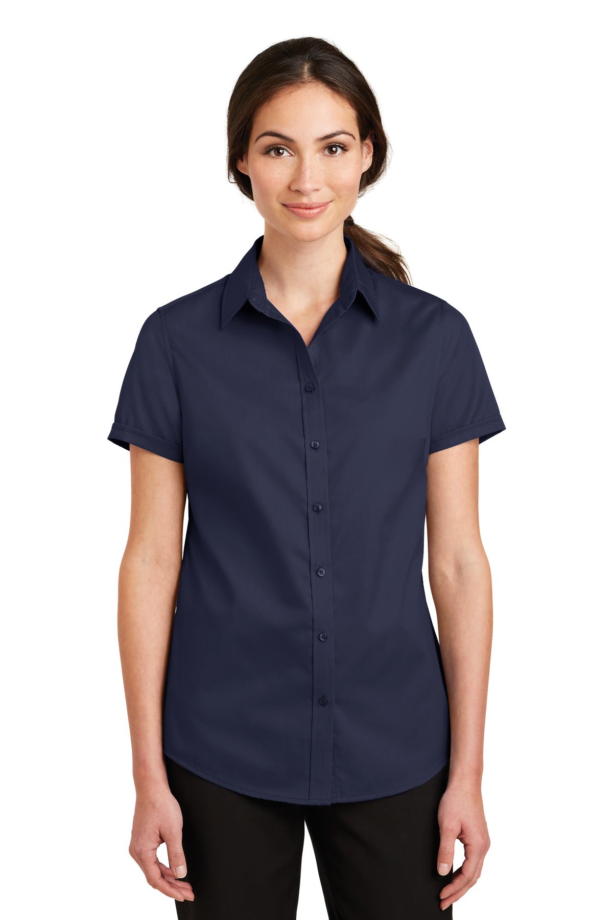 Port Authority ®  Women's Short Sleeve SuperPro ™  Twill Shirt. L664