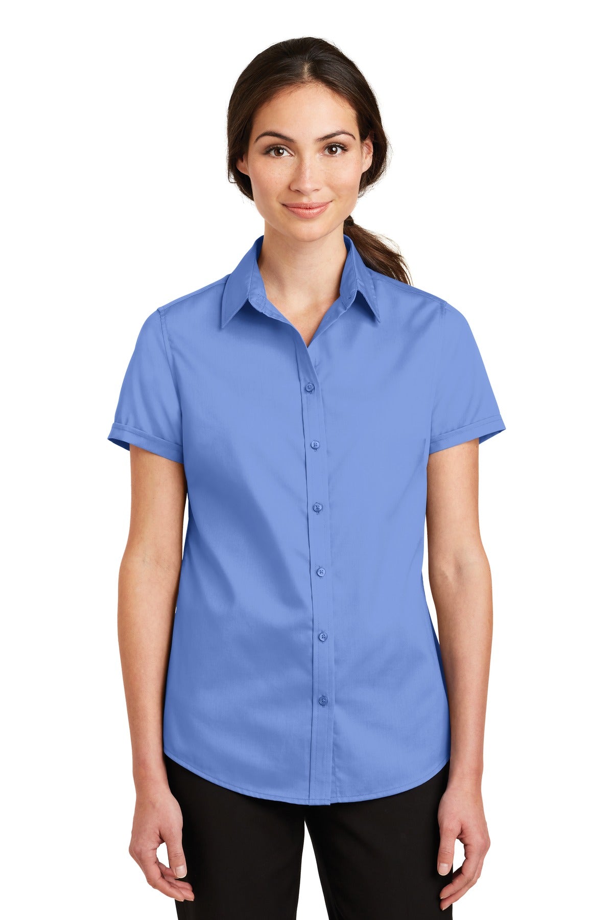 Port Authority ®  Women's Short Sleeve SuperPro ™  Twill Shirt. L664