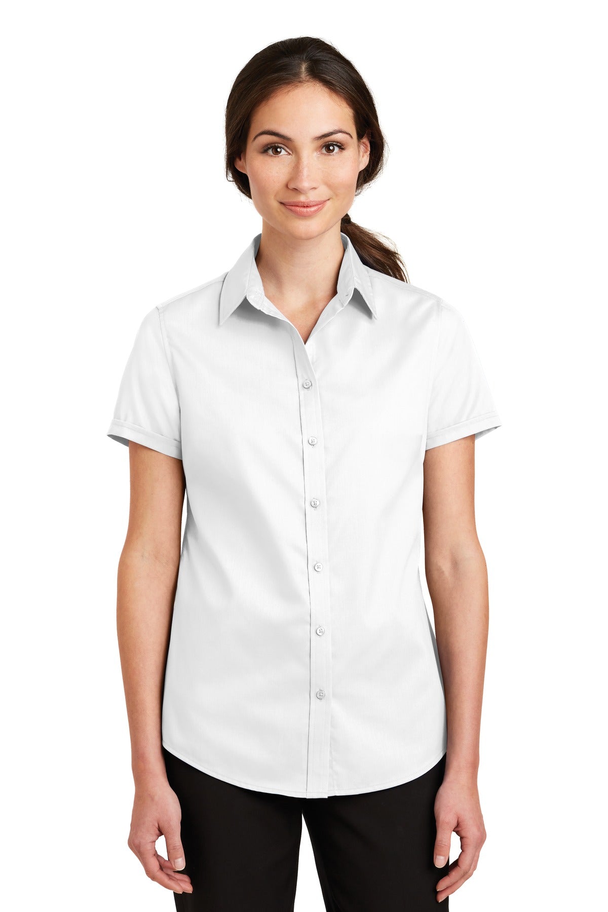 Port Authority ®  Women's Short Sleeve SuperPro ™  Twill Shirt. L664