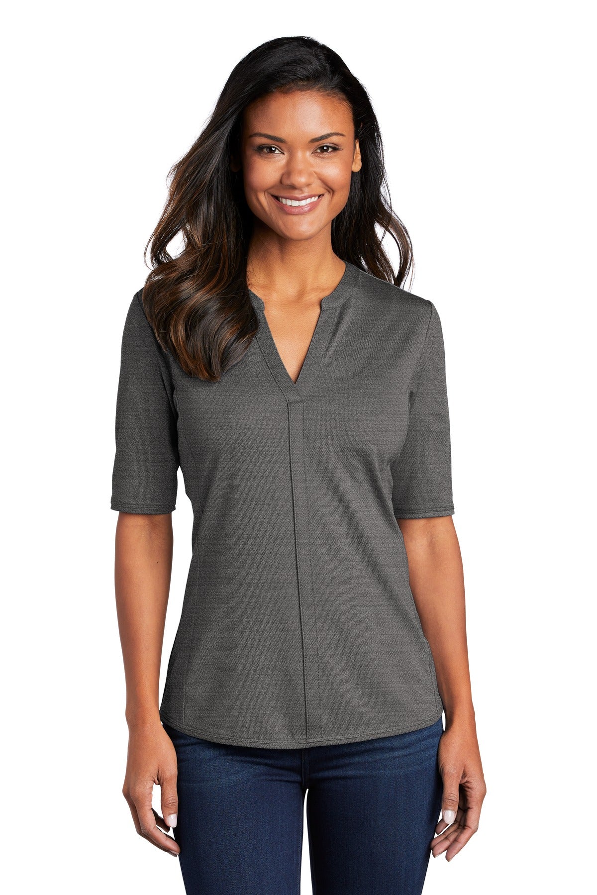 Port Authority  ®  Women's Stretch Heather Open Neck Top  LK583