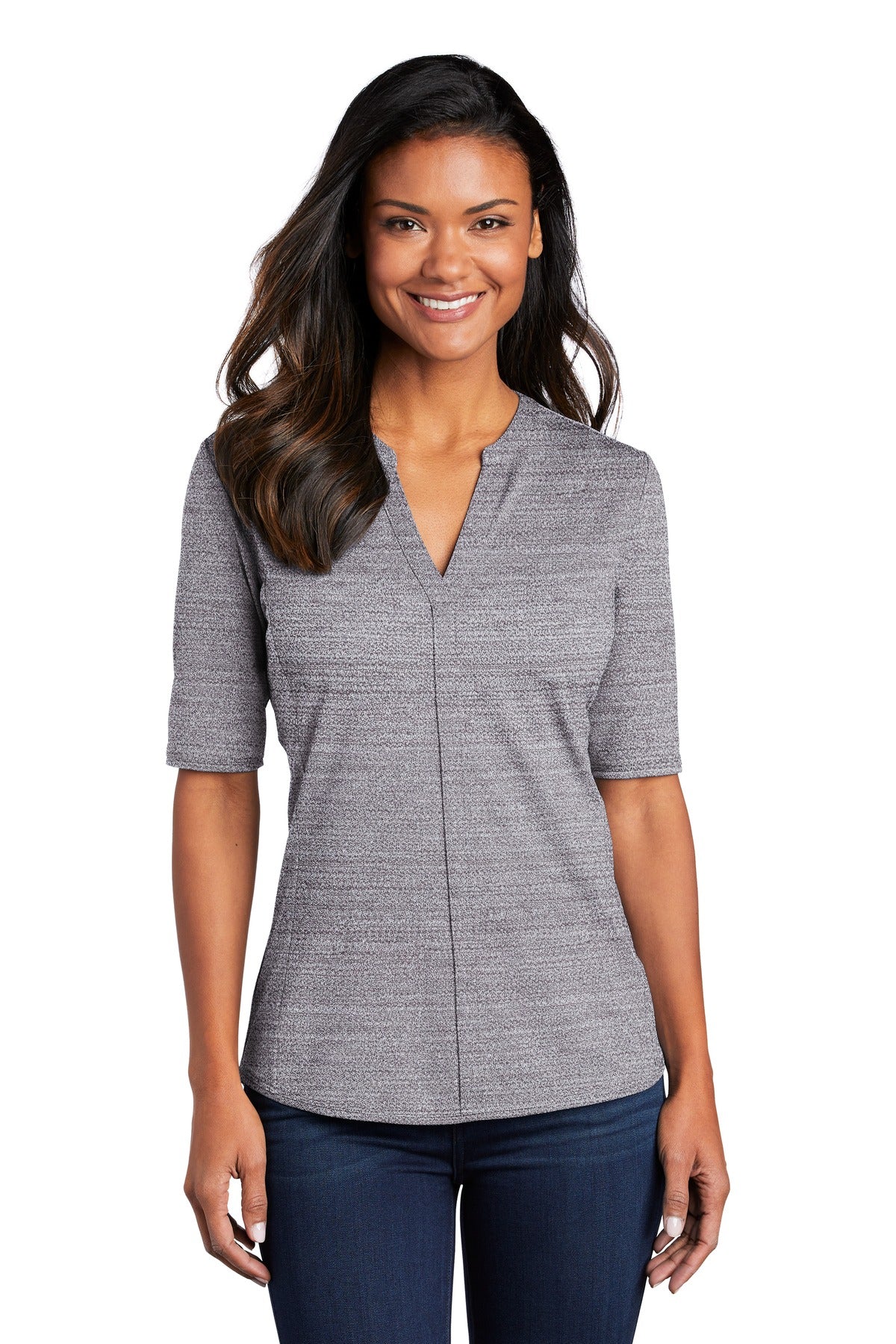 Port Authority  ®  Women's Stretch Heather Open Neck Top  LK583