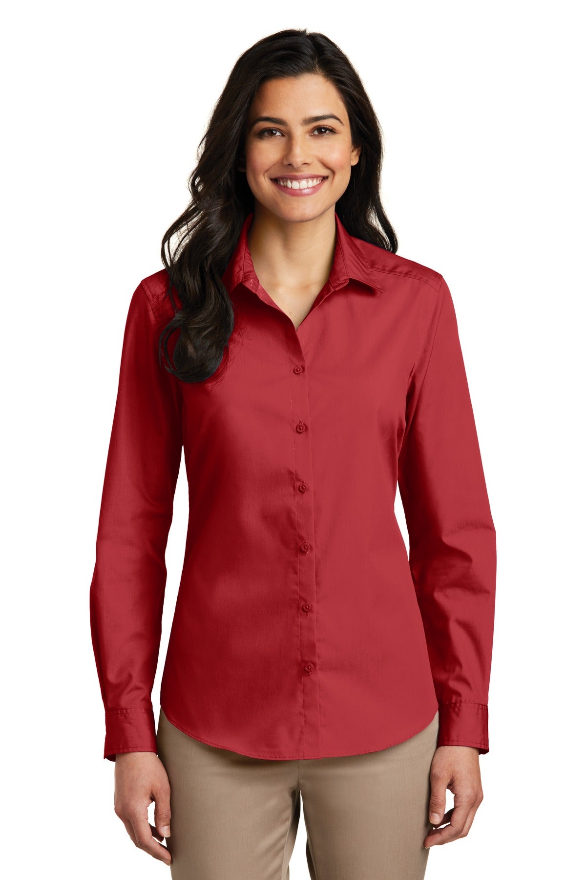 Port Authority ®  Women's Long Sleeve Carefree Poplin Shirt. LW100