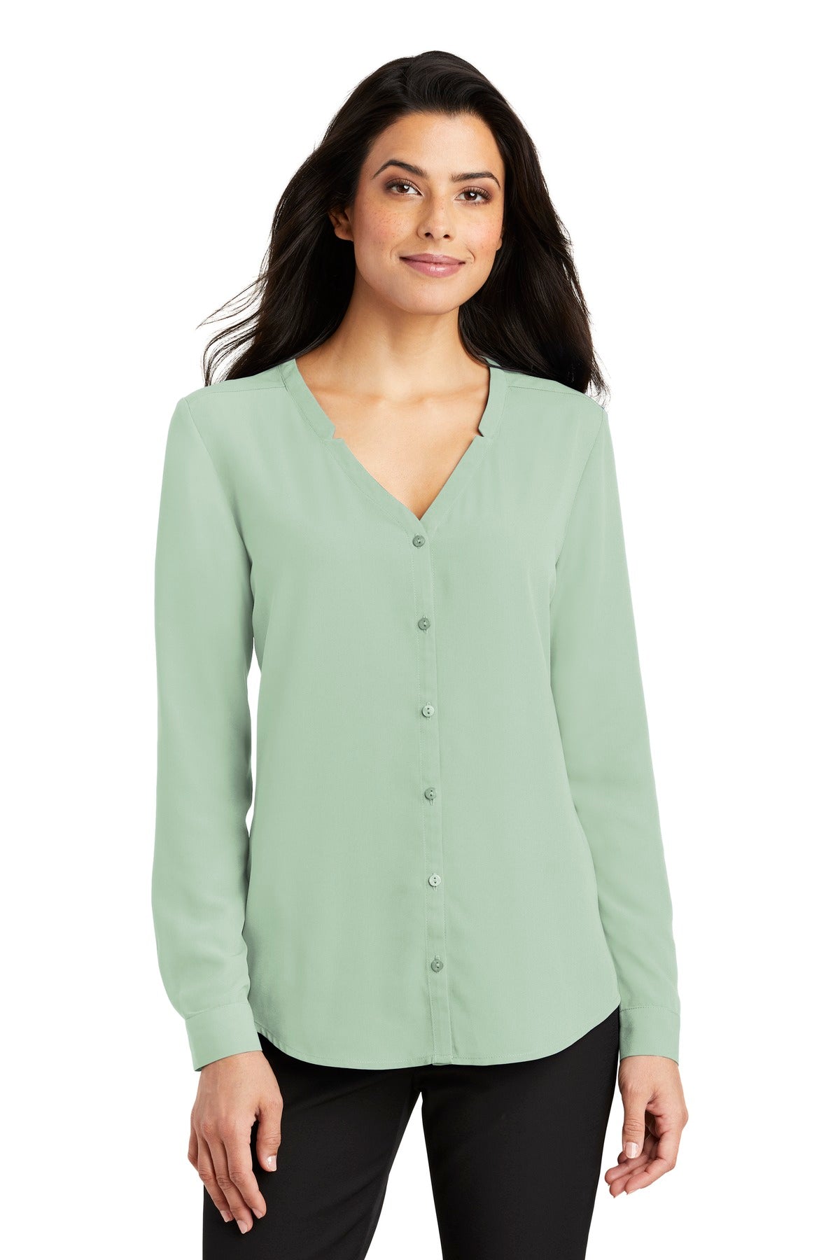 Port Authority ®  Women's Long Sleeve Button-Front Blouse. LW700