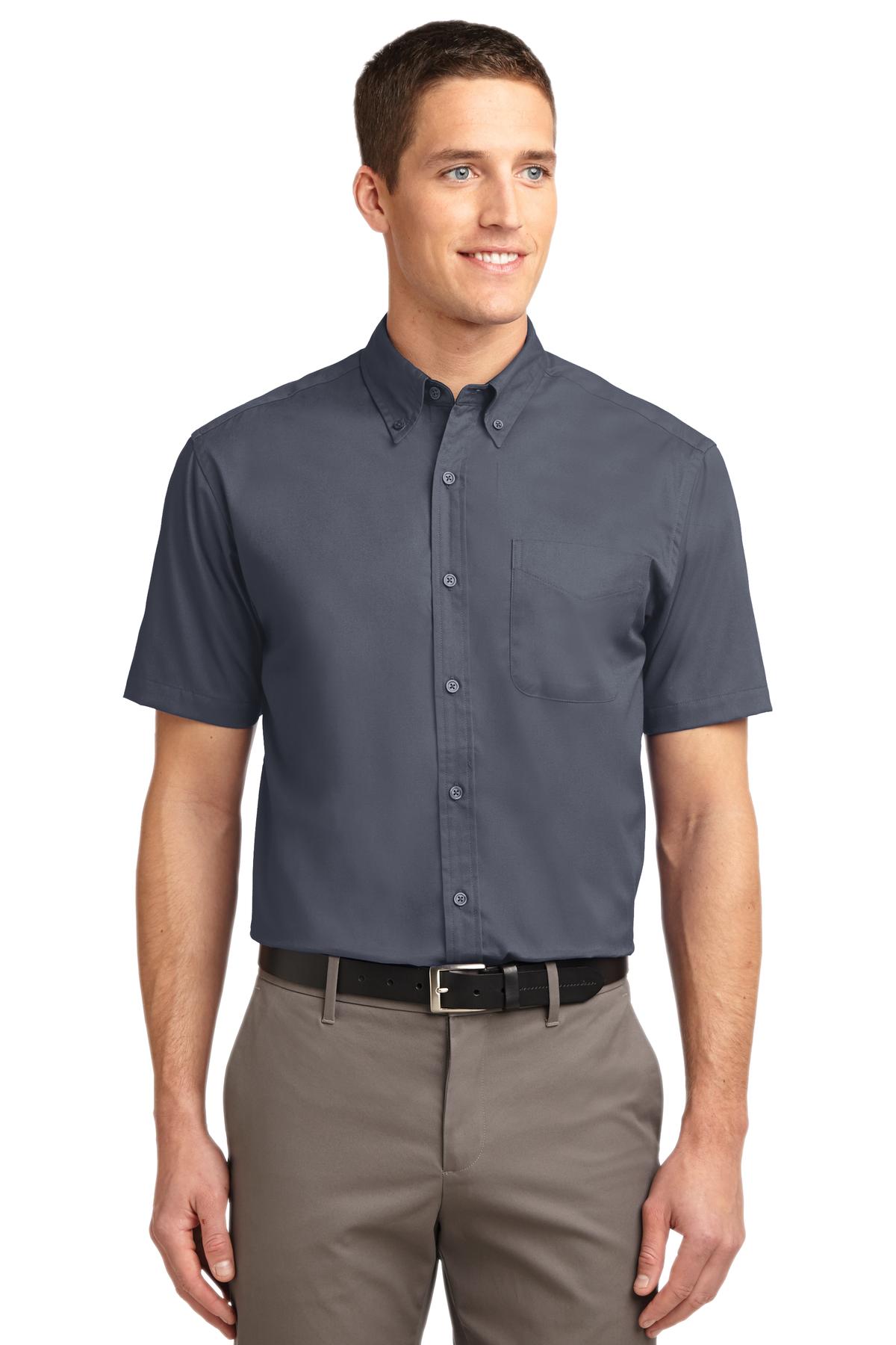 Port Authority ®  Short Sleeve Easy Care Shirt.  S508 - Steel Grey/ Light Stone