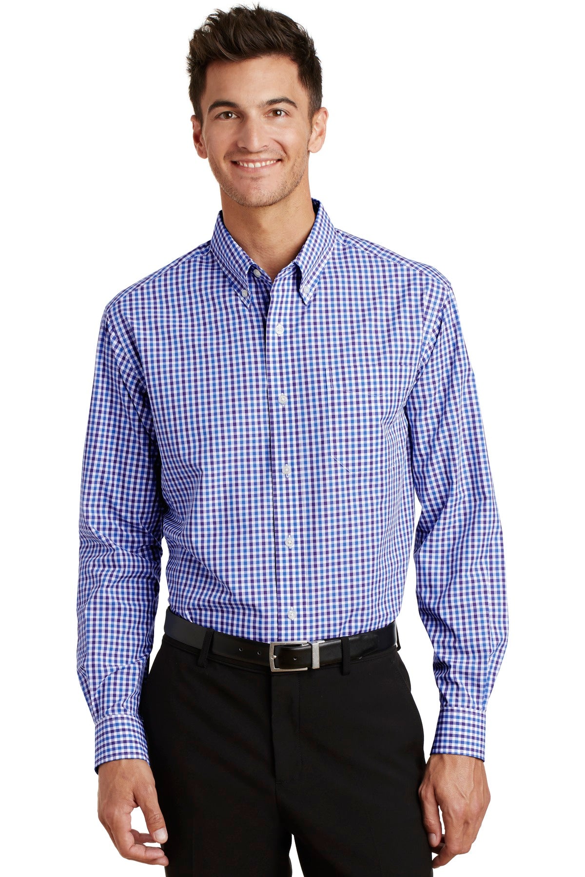 Port Authority ®  Long Sleeve Gingham Easy Care Shirt. S654