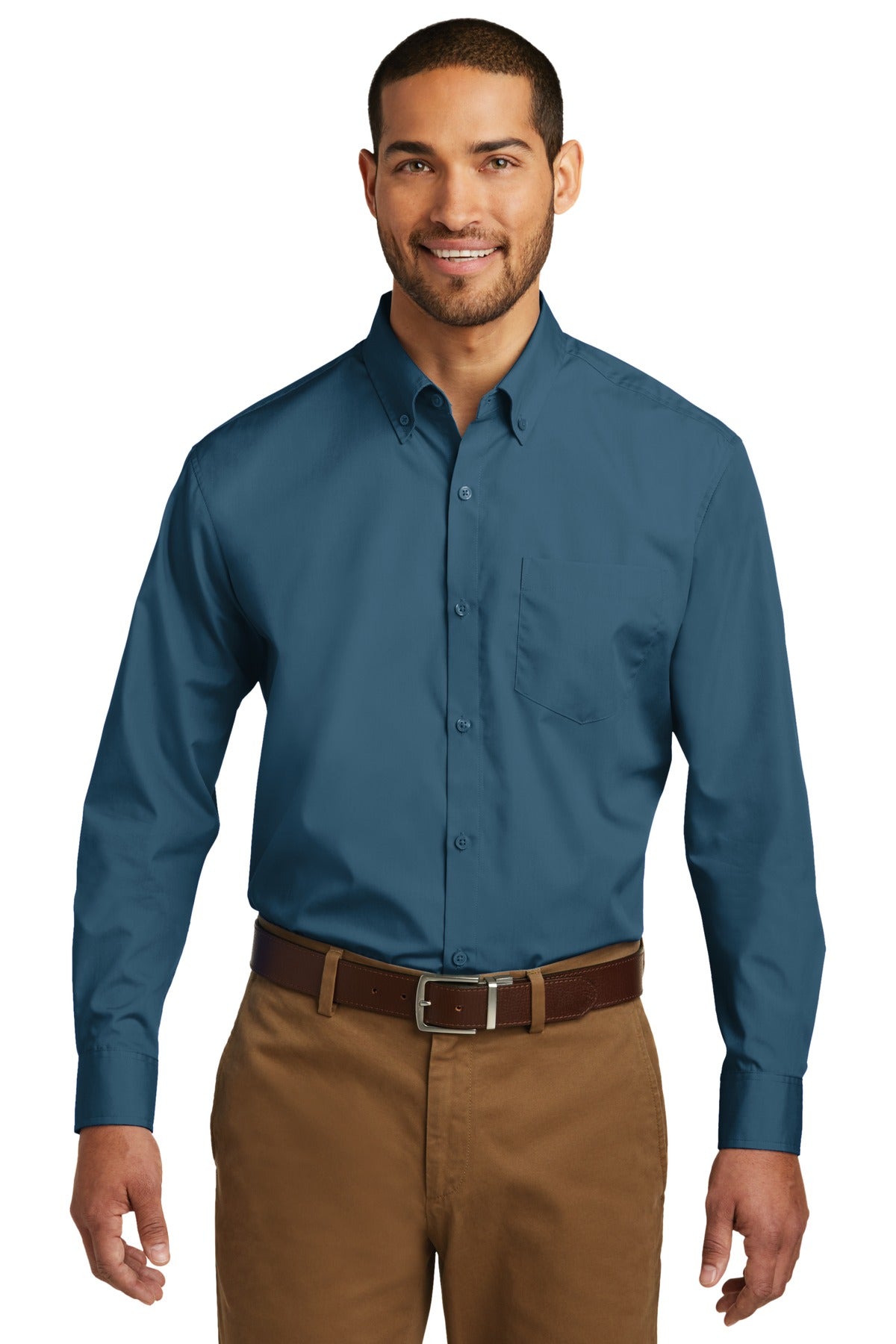 Port Authority ®  Long Sleeve Carefree Poplin Shirt. W100