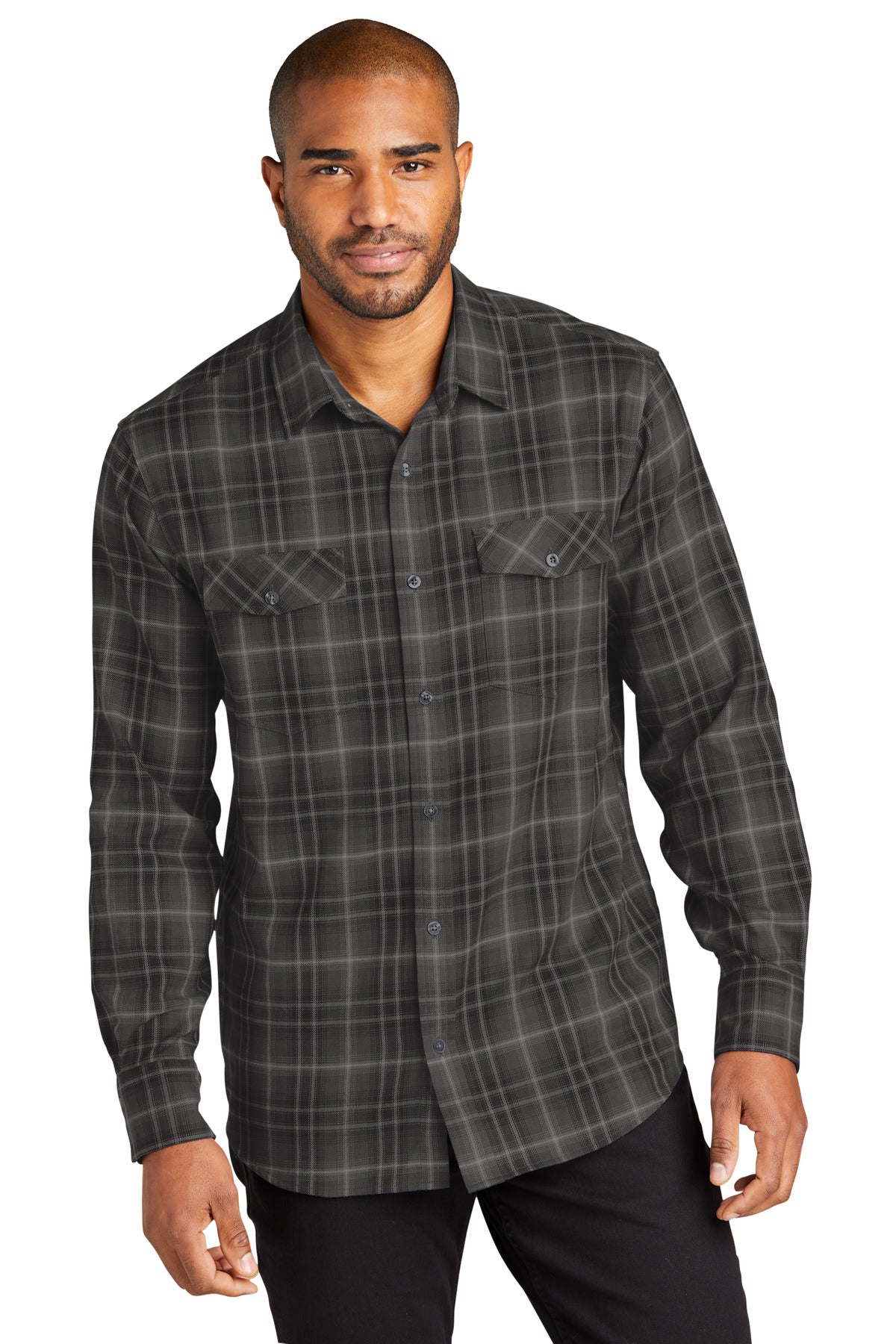 Port Authority ®  Long Sleeve Ombre Plaid Shirt W672