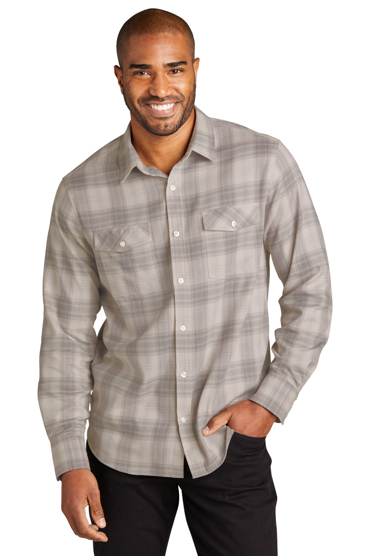 Port Authority ®  Long Sleeve Ombre Plaid Shirt W672